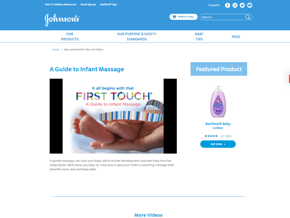 Brand content on Johsonsbaby.com Brand content on Johsonsbaby.com